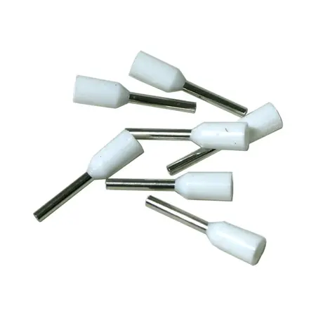 Single Cord End Ferrule 0.5mm x 8mm White