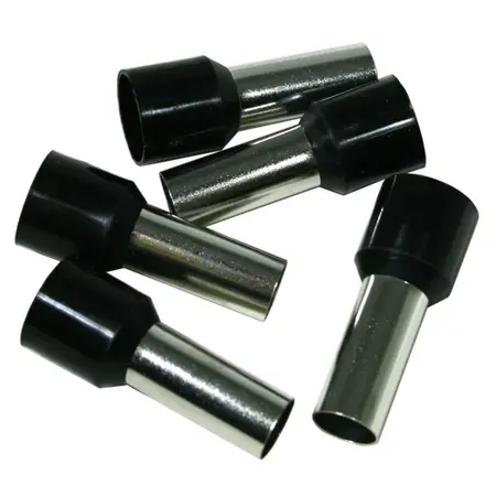 Single Cord End Ferrule 25mm x 18mm Black