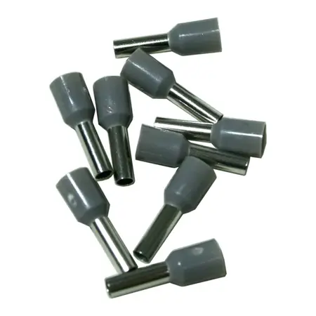 Single Cord End Ferrule 2.5mm x 8mm Grey