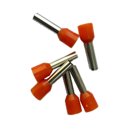 Single Cord End Ferrule 4.0mm x 12mm Orange