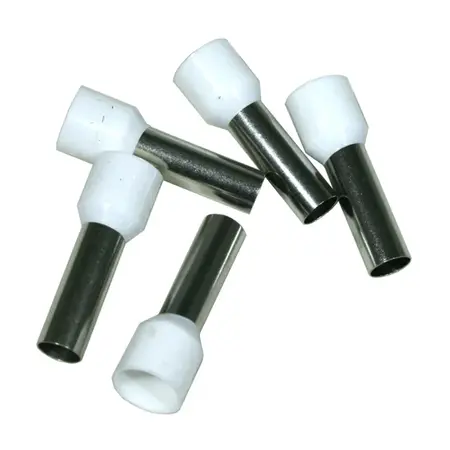 Single Cord End Ferrule 16mm x 18mm White