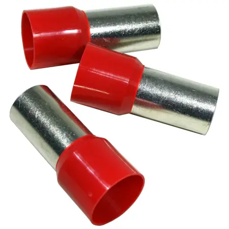 Single Cord End Ferrule 95mm x 25mm Red