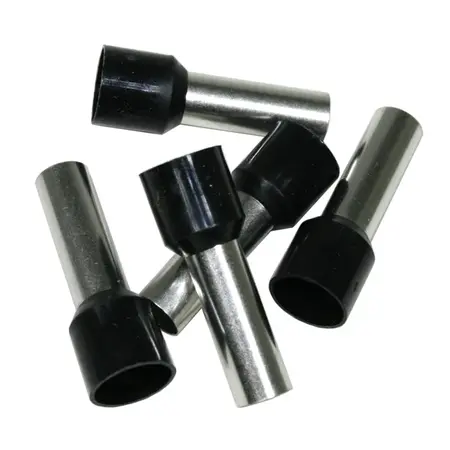 Single Cord End Ferrule 25mm x 22mm Black