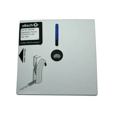 Single Cord End Ferrules – Reel 0.75mm Blue