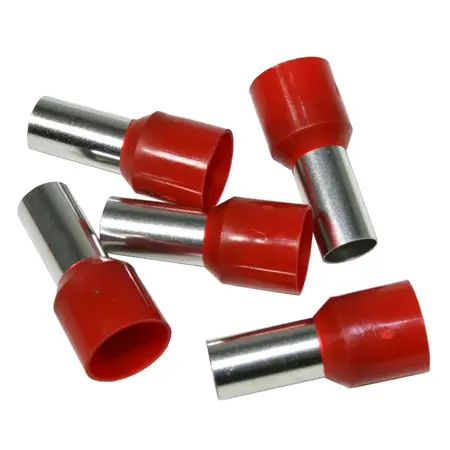 Single Cord End Ferrule 35mm x 16mm Red