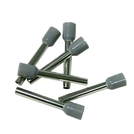 Single Cord End Ferrule 2.5mm x 18mm Grey