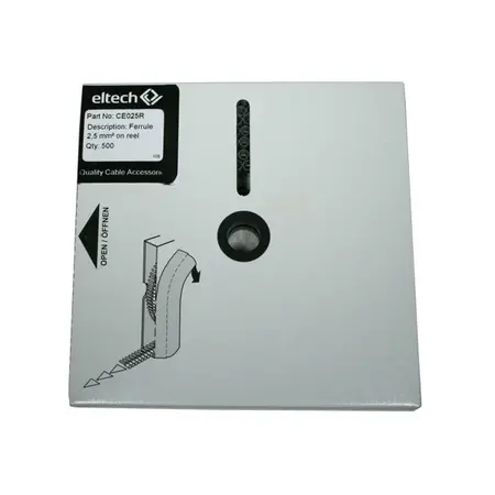 Single Cord End Ferrules – Reel 2.5mm Grey