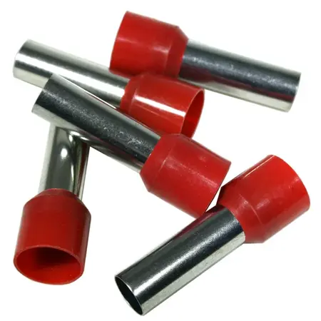 Single Cord End Ferrule 35mm x 25mm Red