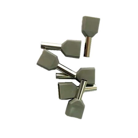 Twin Cord End Ferrule 2.5mm Grey