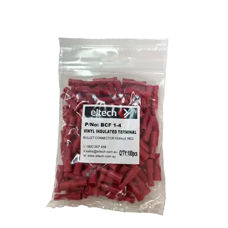Pre-Insulated Bullet Connector – Female – Red