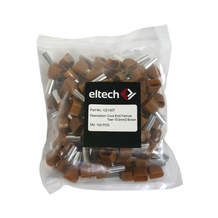 Twin Cord End Ferrule 10mm Red