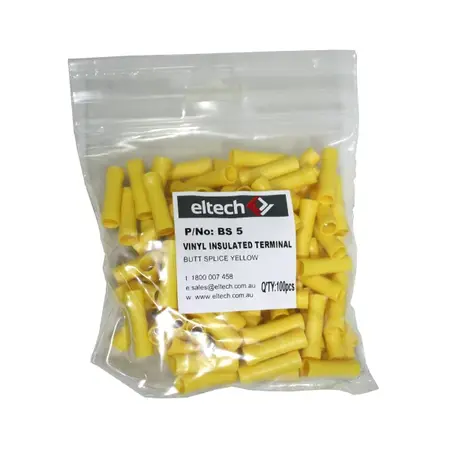 Pre-Insulated Butt Splice – Yellow