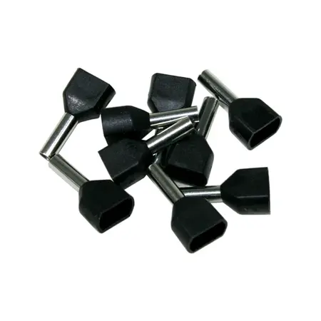 Twin Cord End Ferrule 1.5mm Black