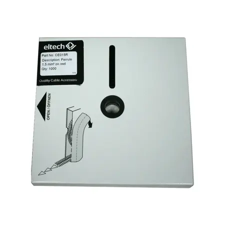 Single Cord End Ferrules – Reel 1.5mm Black