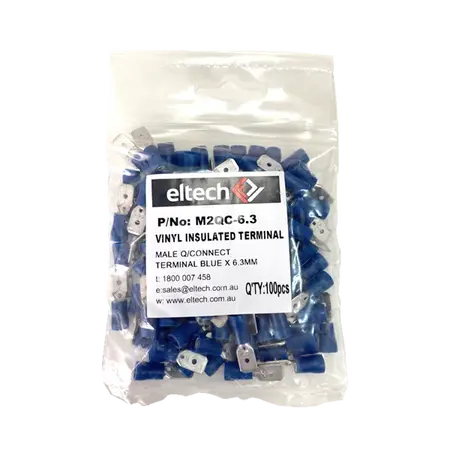Pre-Insulated Quick Connectors – Male – Blue 6.3mm