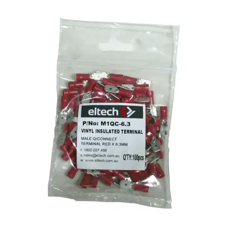 Pre-Insulated Quick Connectors – Male – Red 6.3mm