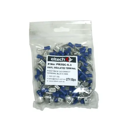 Pre-Insulated Quick Connectors – Piggy Back – Blue 6.3mm