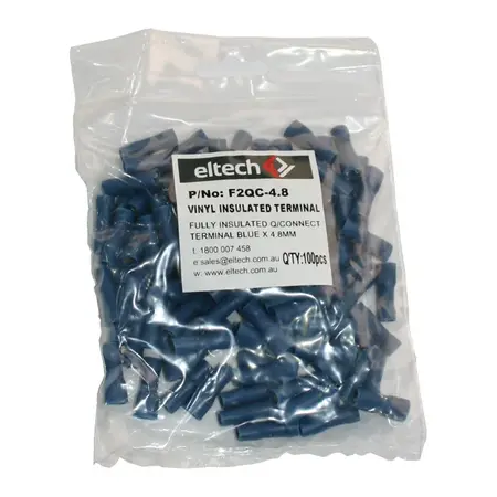 Pre-Insulated Quick Connectors – Fully Insulated Female – Blue 4.8mm