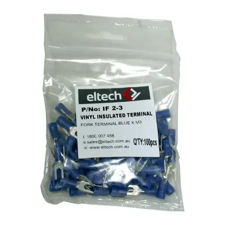 Pre-Insulated Fork Terminal – Single- Blue M3