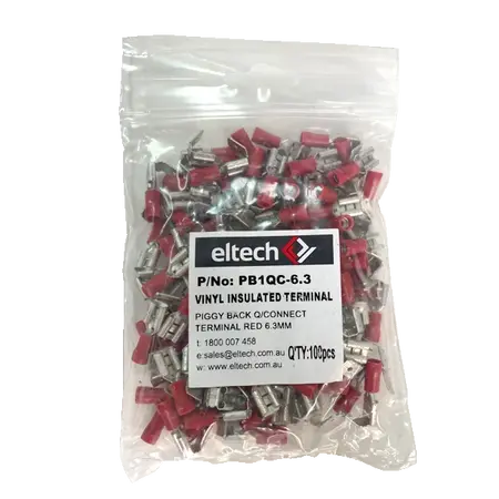 Pre-Insulated Quick Connectors – Piggy Back – Red 6.3mm