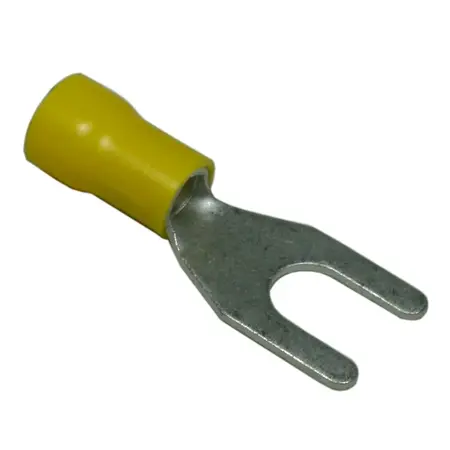 Pre-Insulated Fork Terminal – Single – Yellow M4
