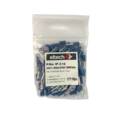 Pre-Insulated Pin Terminal – Single – Blue – 12mm