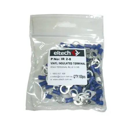 Pre-Insulated Ring Terminal – Single – Blue M8