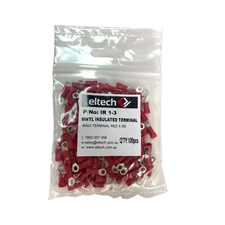 Pre-Insulated Ring Terminal – Single – Red M3