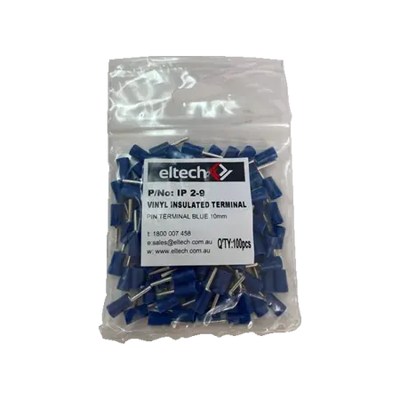 Pre-Insulated Pin Terminal – Single – Blue – 10mm