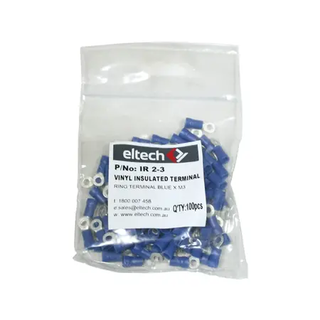 Pre-Insulated Ring Terminal – Single – Blue M3
