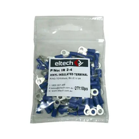 Pre-Insulated Ring Terminal – Single – Blue M4