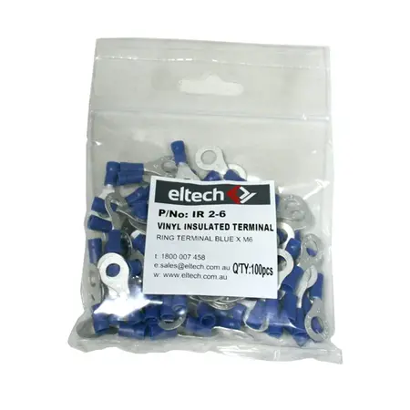 Pre-Insulated Ring Terminal – Single – Blue M6