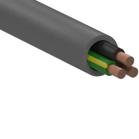 Flexible Control Cable 2C+E 0.75mm V75 300/500V Grey