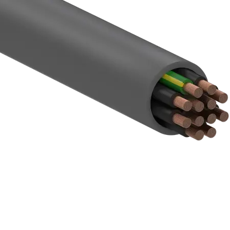 Flexible Control Cable 11C+E 0.5mm V75 300/500V Grey