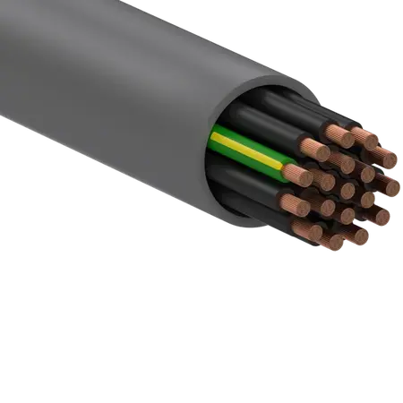Flexible Control Cable 17C+E 1.0mm V75 300/500V Grey