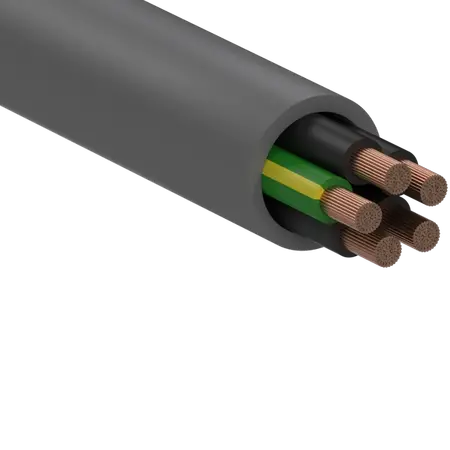 Flexible Control Cable 4C+E 0.5mm V75 300/500V Grey