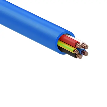 Orange Circular Cable 0.6/1kV 4C+E 6mm – Blue – LSZH