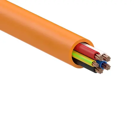 Orange Circular Power Cable 0.6/1kV 4C+E 50mm XLPE