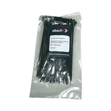 Nylon Cable Tie 190 X 4.8mm UV Stabilised Black