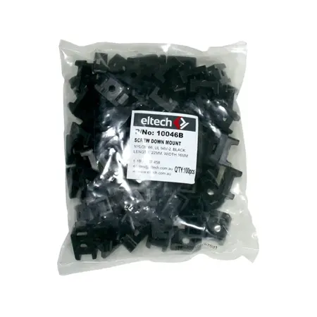 Screw Down Saddle Type Mounts 23 X 16mm 5.0mm screw – Black