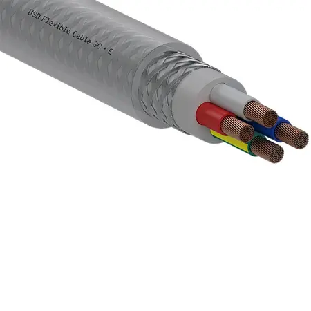 Flexible VSD Power Cable Screened 3C+E 2.5mm V90 0.6/1kV