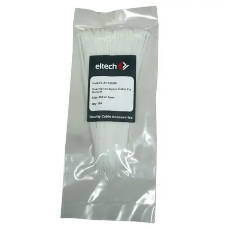 Nylon Cable Tie 200 X 2.5mm Natural