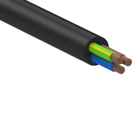 Flexible Rubber Cable H07RN-F 2C+E 4.0mm 450/750V