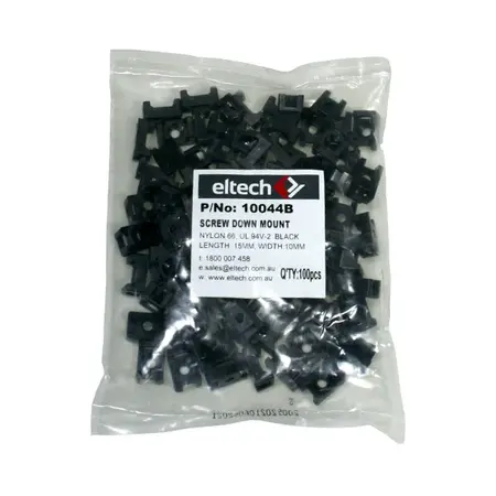 Screw Down Saddle Type Mounts 15 x 10mm 3.5mm screw – Black