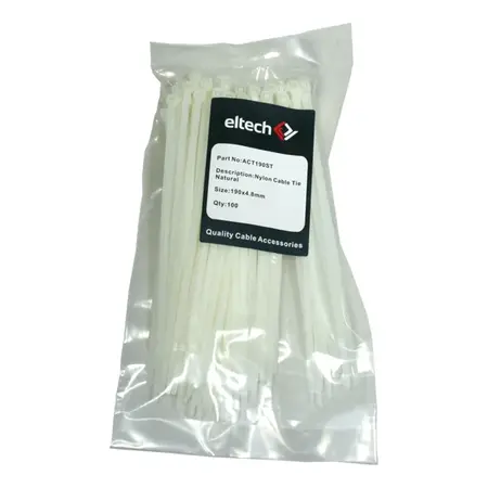 Nylon Cable Tie 190 X 4.8mm Natural