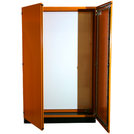 Floor Mount Enclosure 1200w x 1800h x 300d – Double Door – Orange