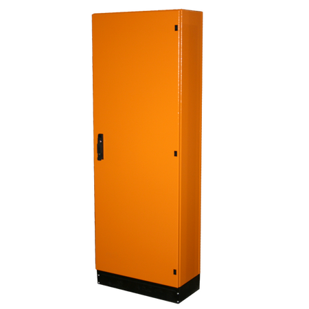 Floor Mount Enclosure 600w x 1800h x 300d – Single Door – Orange