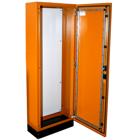 Floor Mount Enclosure 600w x 1800h x 300d – Single Door – Orange