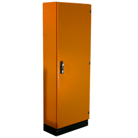 Floor Mount Enclosure 600w x 1800h x 300d – Single Door – Orange