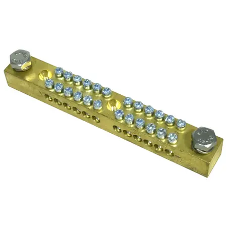 Earth Neutral Bar UNIVERSAL FEED 250A 12 Way Numbered 1-12